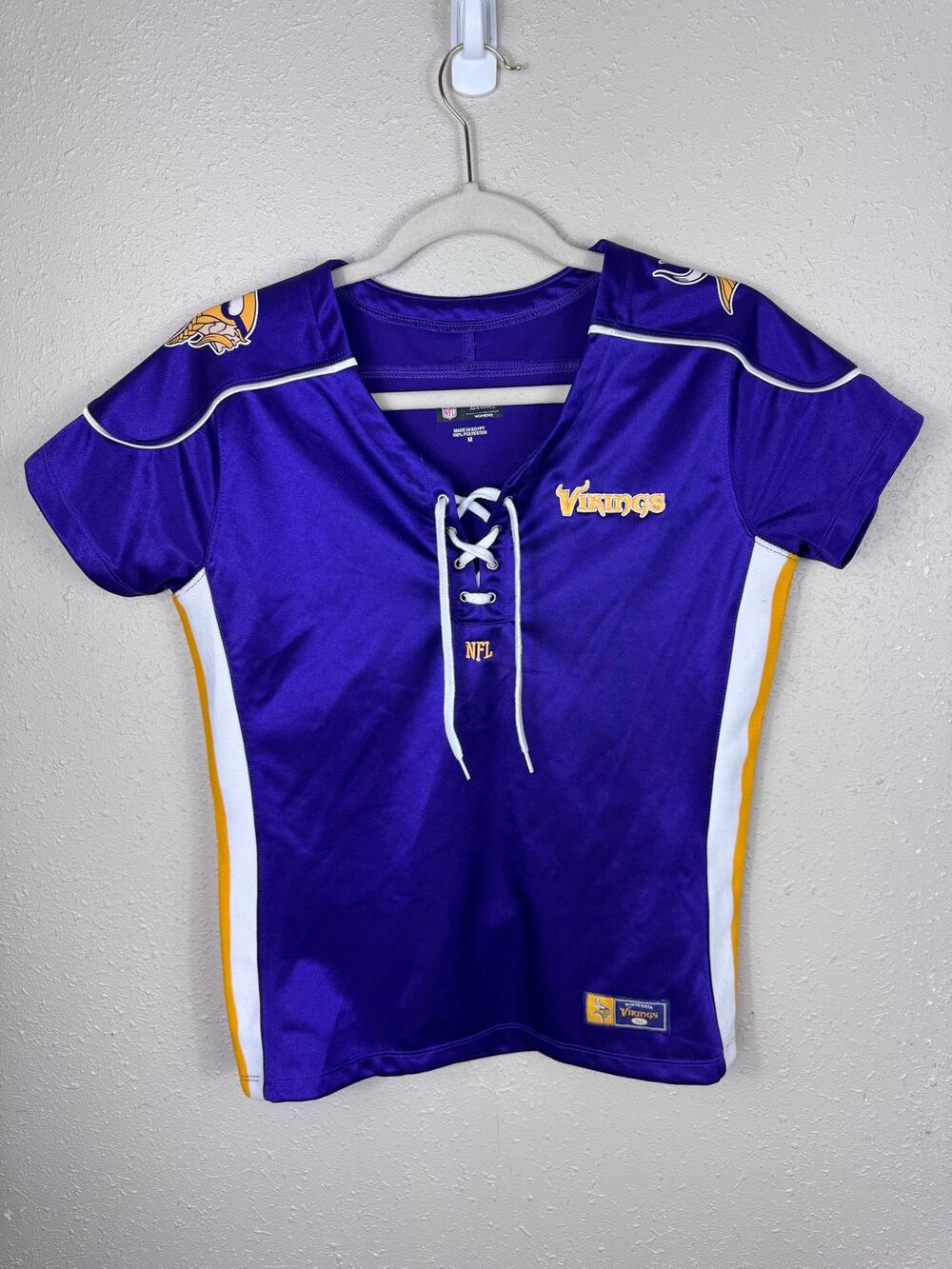 Minnesota Vikings Womens Lace Up Jersey Size Medium
